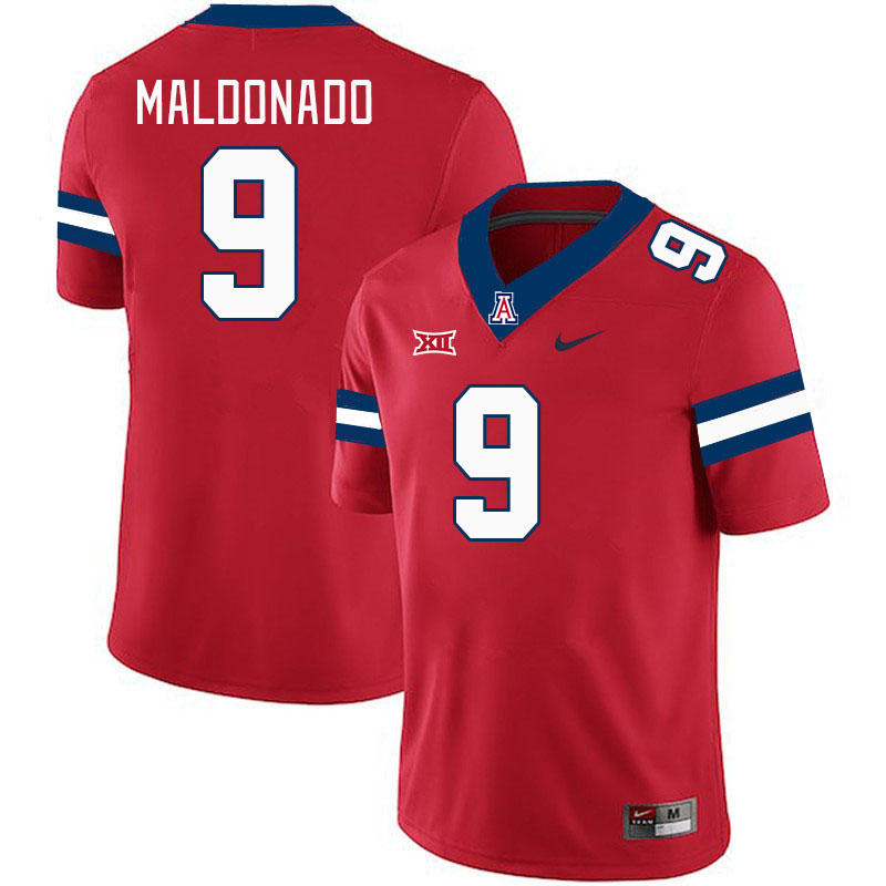 Men #9 Gunner Maldonado Arizona Wildcats Big 12 Conference College Football Jerseys Stitched-Red